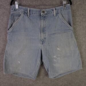 Vintage Carhartt Shorts Mens 33 Denim Carpenter Painter Made USA 90s B13DST